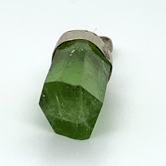 Peridot Crystal 12.05ct Solid 925 Sterling Silver Pendant - Picture 5 of 6